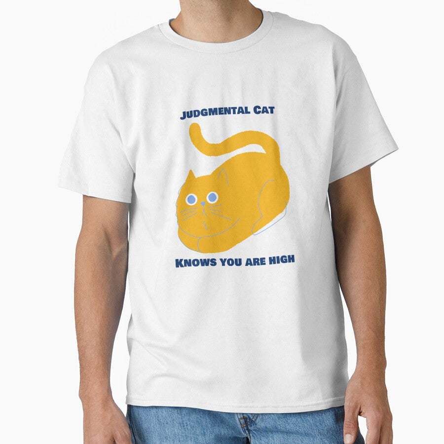 Judgmental Cat Knows You Are High Funny Cat Loaf by IronicBGear