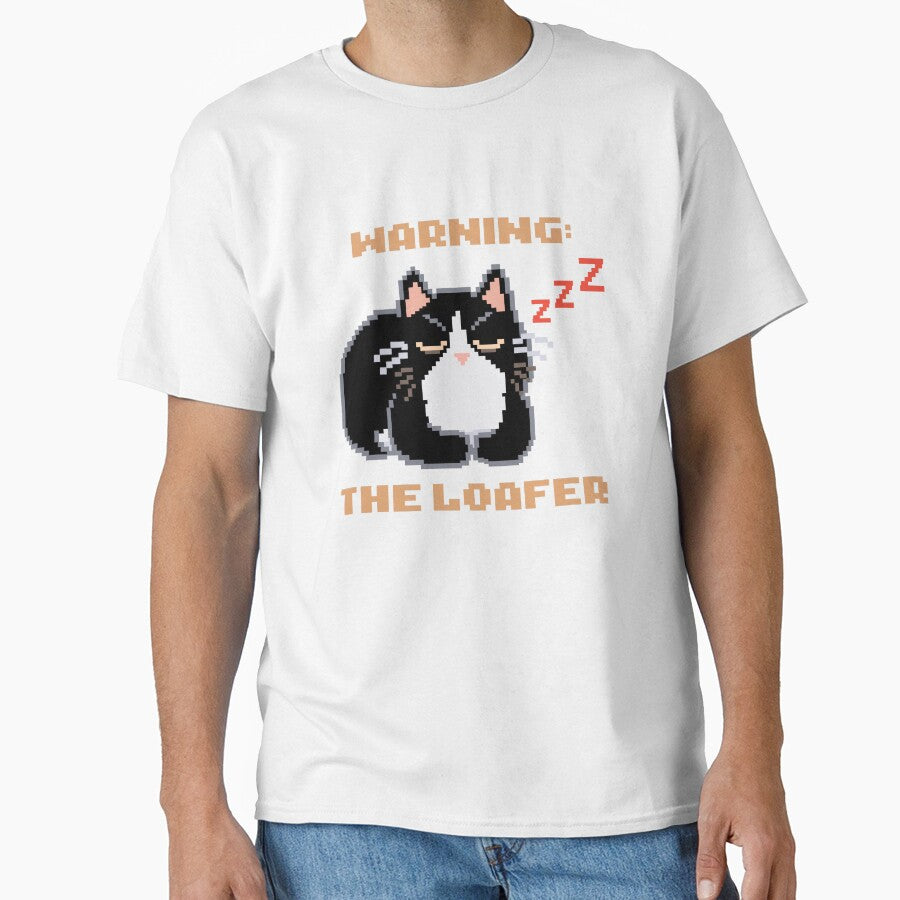 Warning: The Loafer │ Pixel Cat by sixsixsix.shop