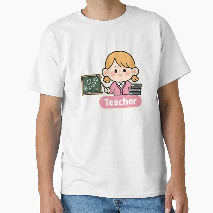 Cute Teacher Illustration Classroom Design by Bright Vibe Designs