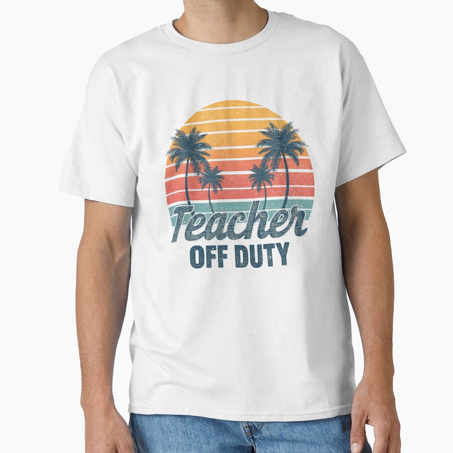 Teacher Off Duty Retro Summer Shirt by Rafael Bee