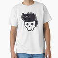 Skull with Black Cat Hair by narmidude