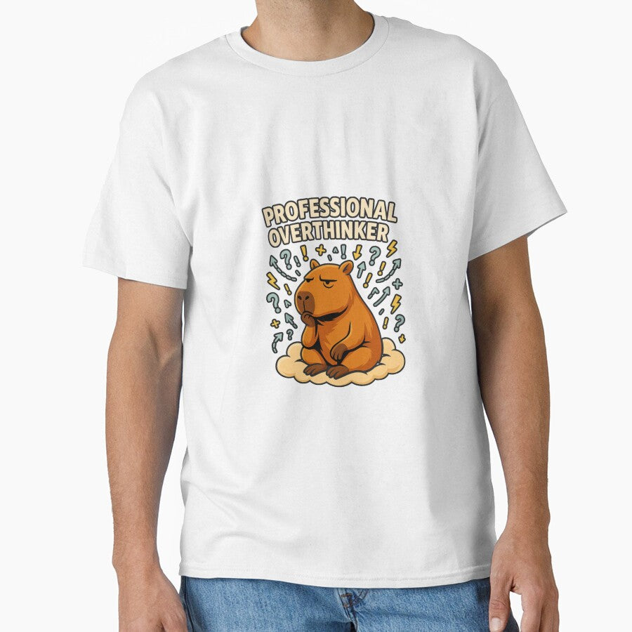 Professional Overthinker Capybara – Cute Anxiety Humor Design by MOAVE-Design