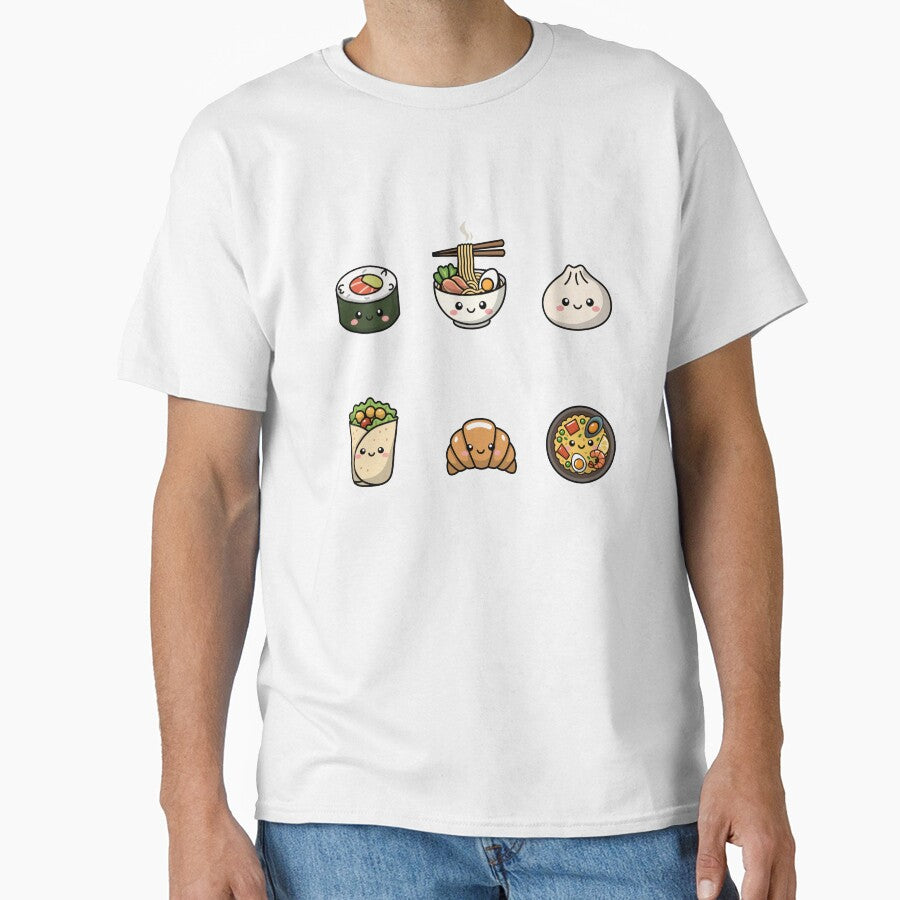 Cute Kawaii Food Icons Set - Smiling Sushi, Ramen, Dumpling & More by RyanBelandres