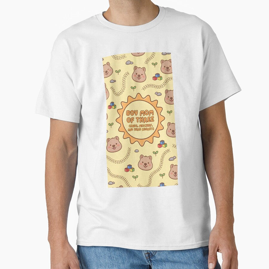 Boy Mom of 3 Cute Quokka Pattern by Itsheartshop