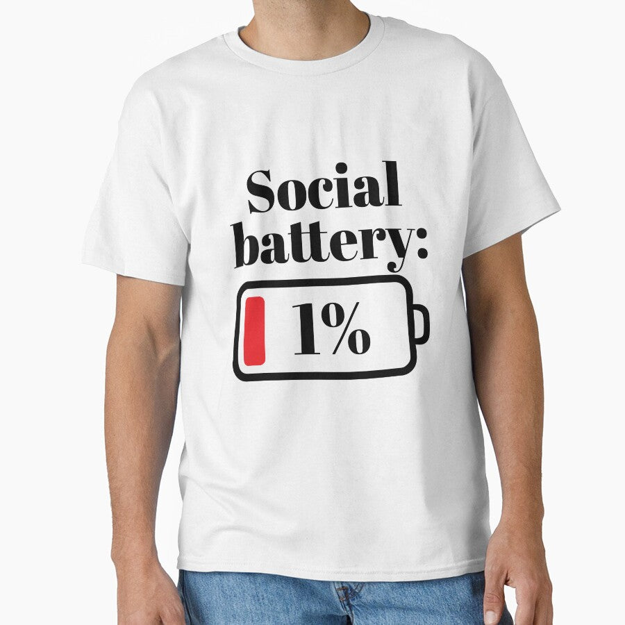 Social Battery: 1% by AngryDuckShopTM