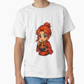 Fiery Flame Princess Chibi Eating Ramen – Cute Kawaii Anime Girl Design by ColorSplash123