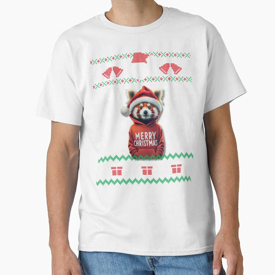 Red Panda Christmas Ugly Design Merry Xmas by EmiAndMike