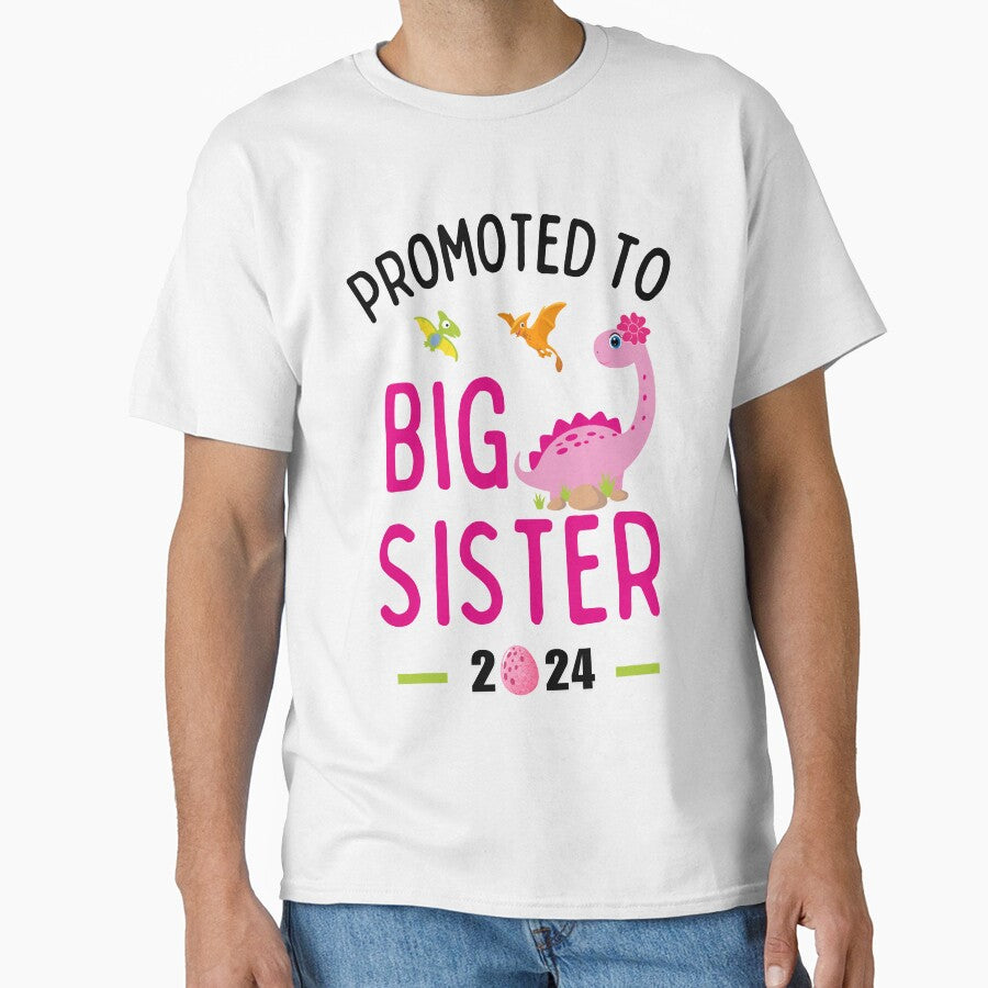 Big Sister Pink Dinosaur, Pregnancy Announcement by FamilyGlowStore