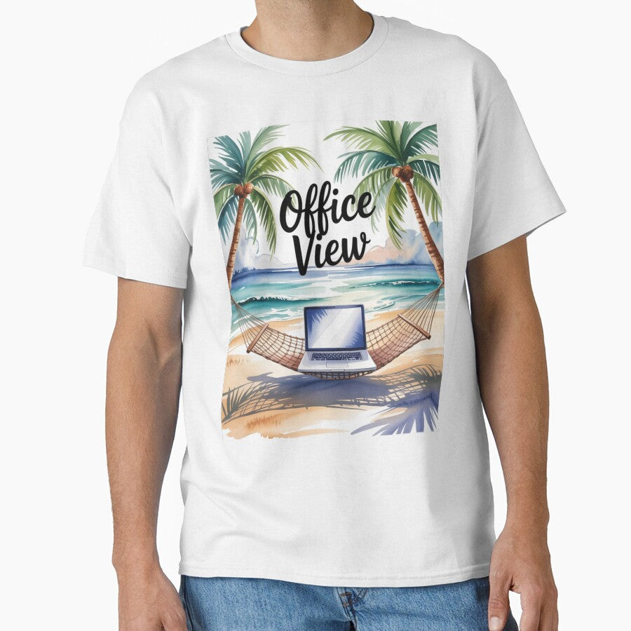 Office View Beach Laptop by ACRShop