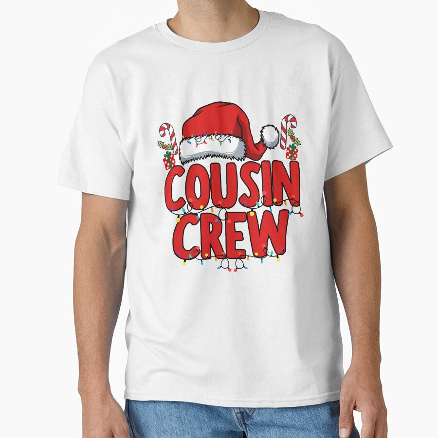 Cousin Crew Red Santa Hat Funny Christmas Matching by thebest-2studio