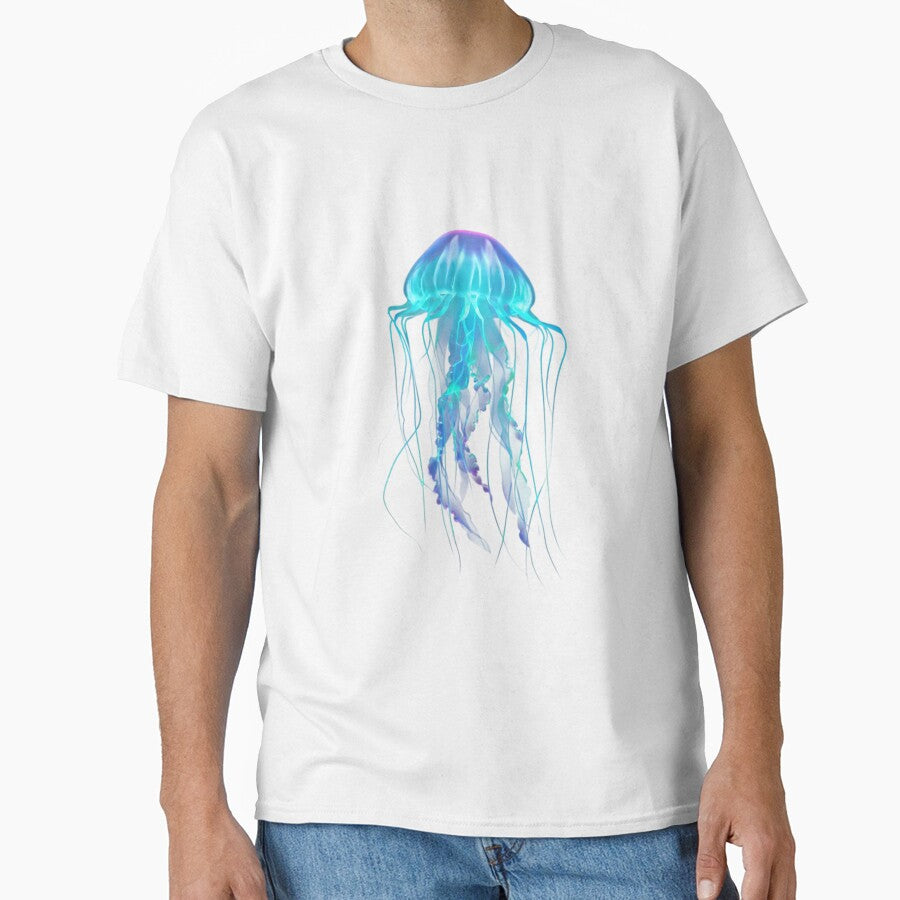 Neon Jellyfish Glow – Ethereal Ocean Aesthetic Art by SamartkitDesign