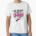 My Heart Beats In K-Pop Graphic Tee – BTS Army Bomb Lightstick Aesthetic Apparel by dance mania