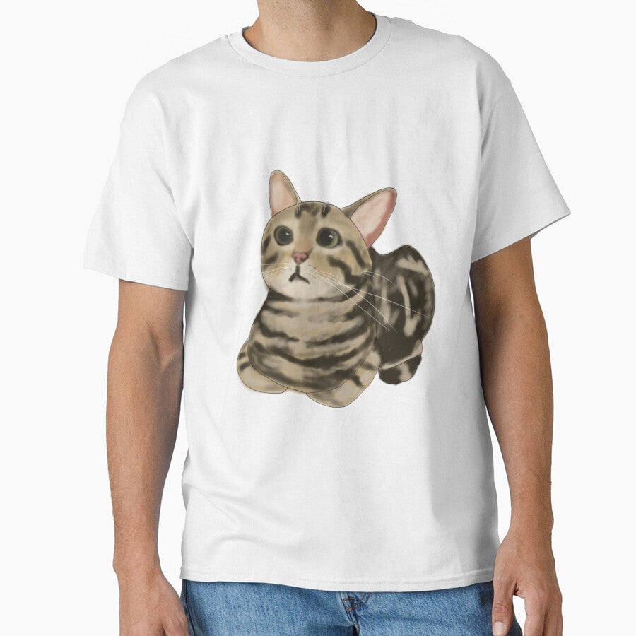 Brown tabby cat loafing by CreationsByBear