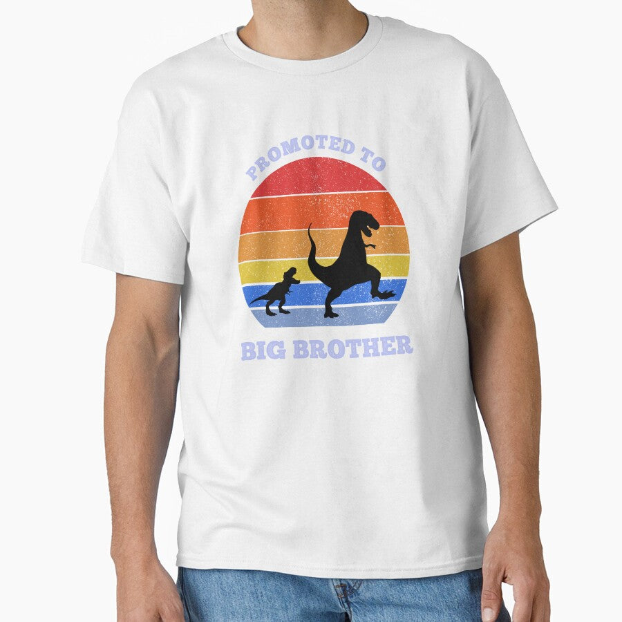 PROMOTED TO BIG BROTHER - T REX RETRO SUNSET DINOSAURS by Danicus666