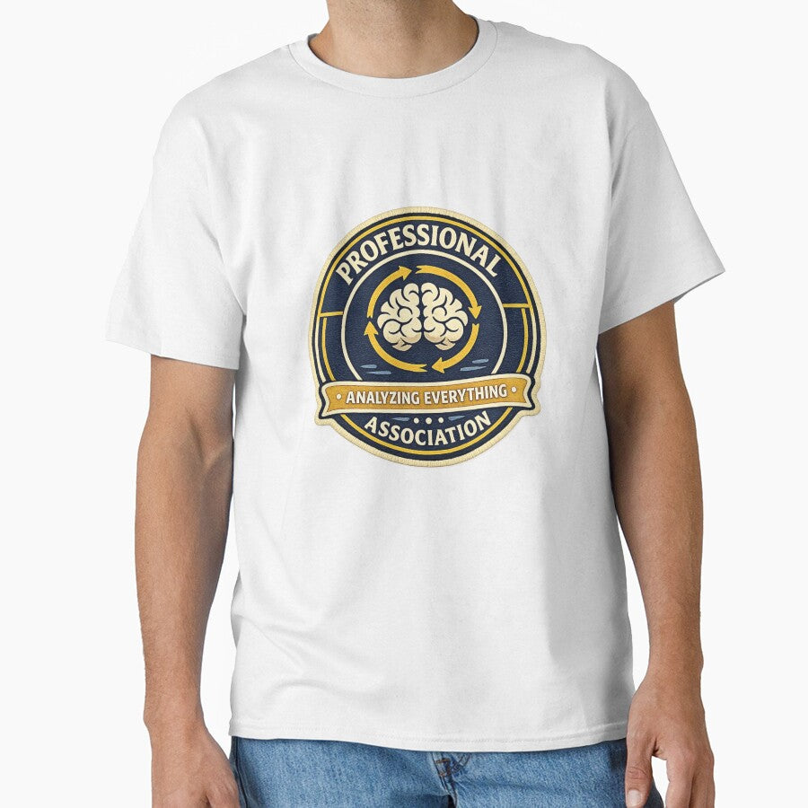 Professional Overthinkers Association Sticker | Funny Overthinking Badge | Analyzing Everything Design | Introvert Humor by MrDev