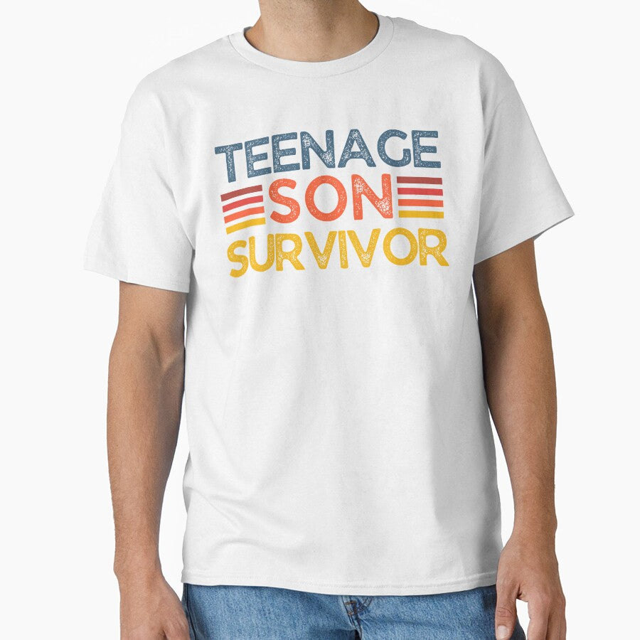 Funny Teenage Son Survivor Retro by JerdbordinShop
