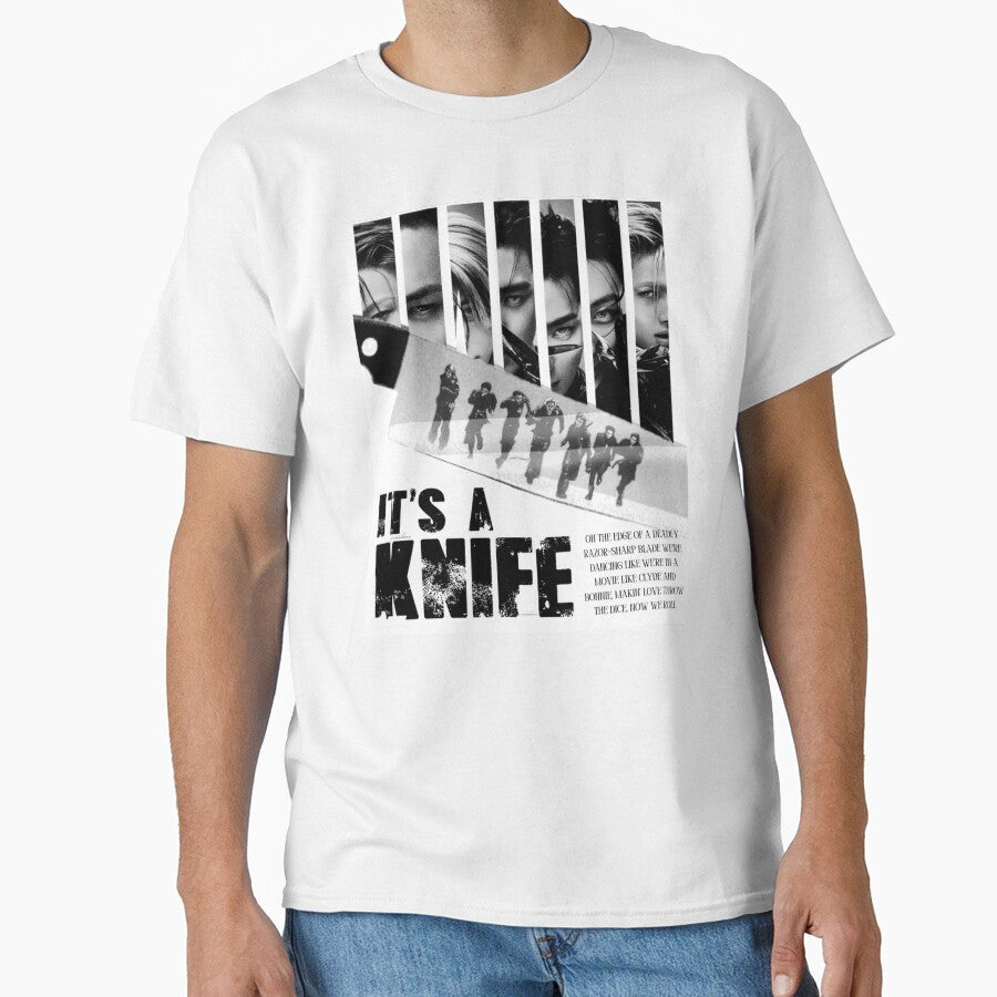 Copy of Retro Magazine Cover Kpop Boy Group Design - Vintage Chrome Aesthetic Graphic Tee by gughh