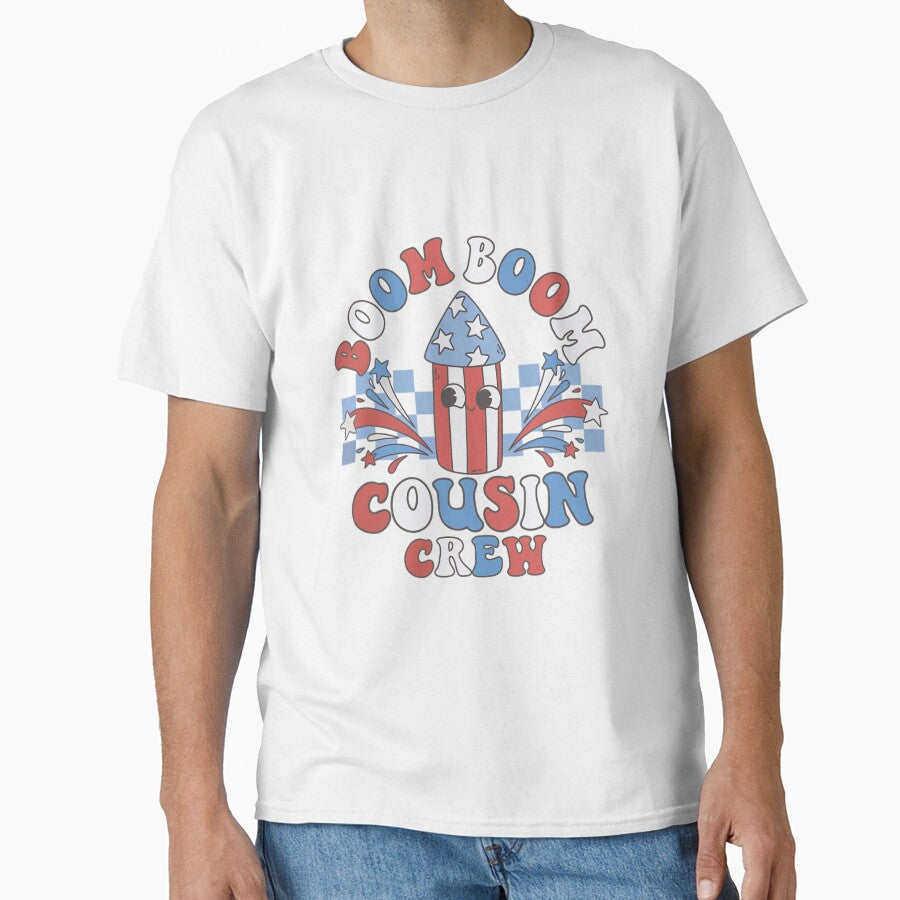 Boom Boom Cousin Crew Retro Shirt For Kids, 4Th Of July Gift For Cousins by Julie-wl