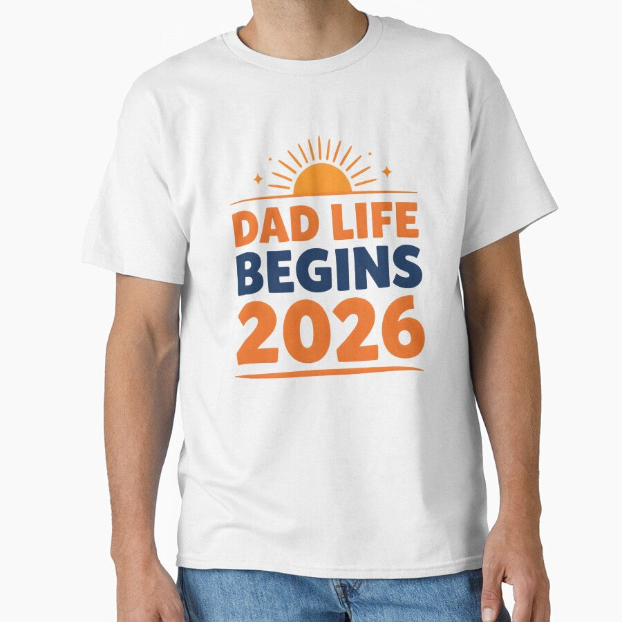 Dad Life Begins 2026 New Dad Announcement Coffee Mug by FestivityFinds