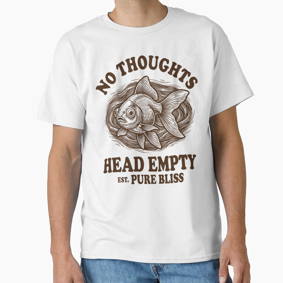 No Thoughts Head Empty Funny Goldfish Meme Est Pure Bliss by Mason-Pride