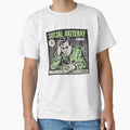 Social Battery At 1% Please Do Not Recharge Retro Comic T-Shirt by Dream Weave Studio