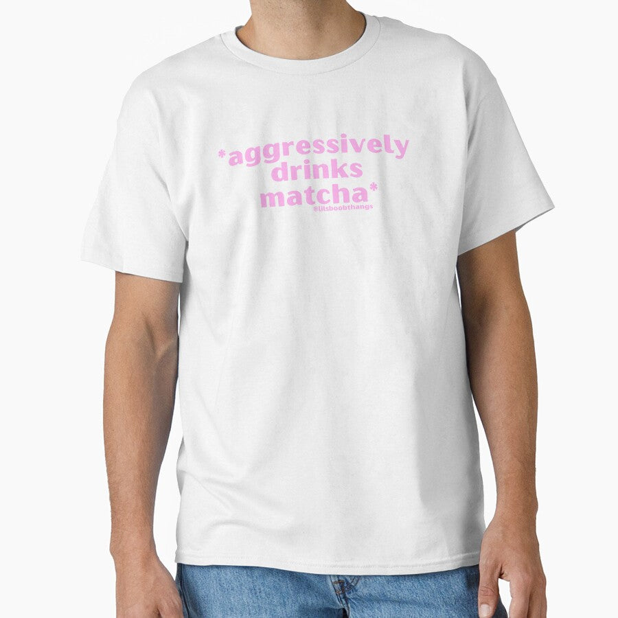 Aggressively drinks matcha. v1, pink | by @lilsboobthangs by lilsboobthangs