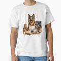 German Shepherd Barista – Coffee Lover Dog by Zampettalibera