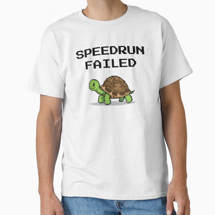 Speedrun Failed – Cute Turtle Gamer Joke Design by PHRASEandSTYLE