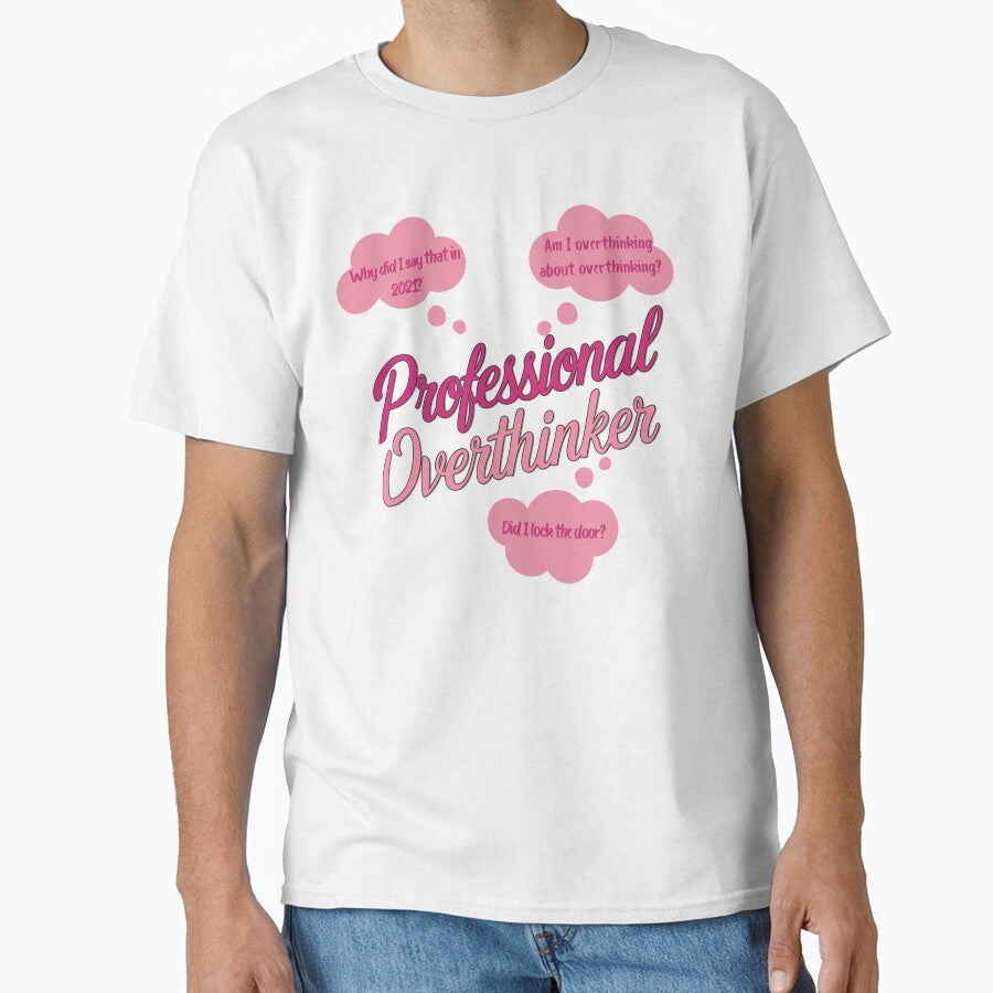 Professional Overthinker Text Pink by MoonMonkeyNbear