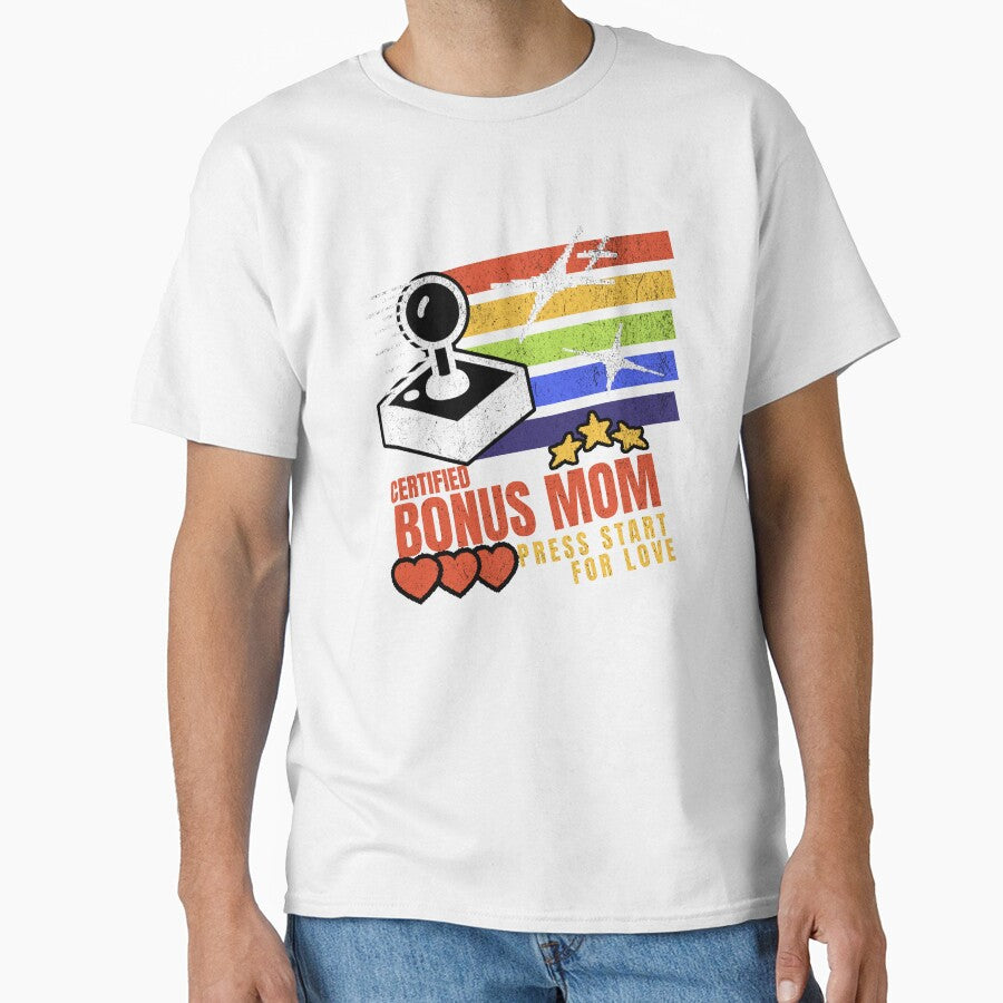 Certified Bonus Mom Retro Gaming Press Start for Love by Grade A Gifts