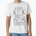 Tattooist by day Therapist by Appointment - With Doodles- White Script Design by Mitch616Art