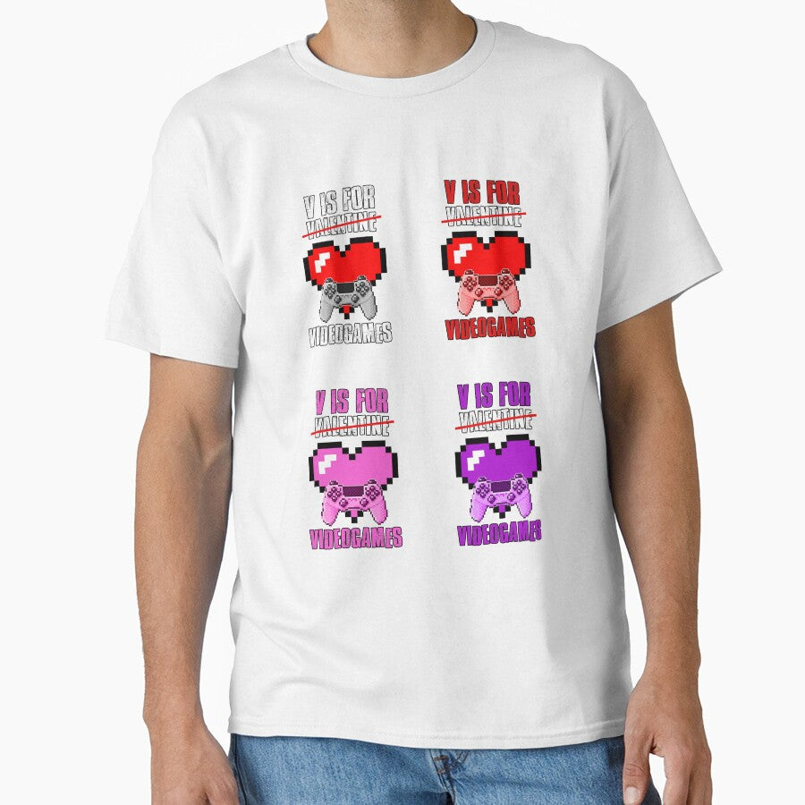 V Is For Video Games, Valentines Day, Sticker Pack by FNStuff
