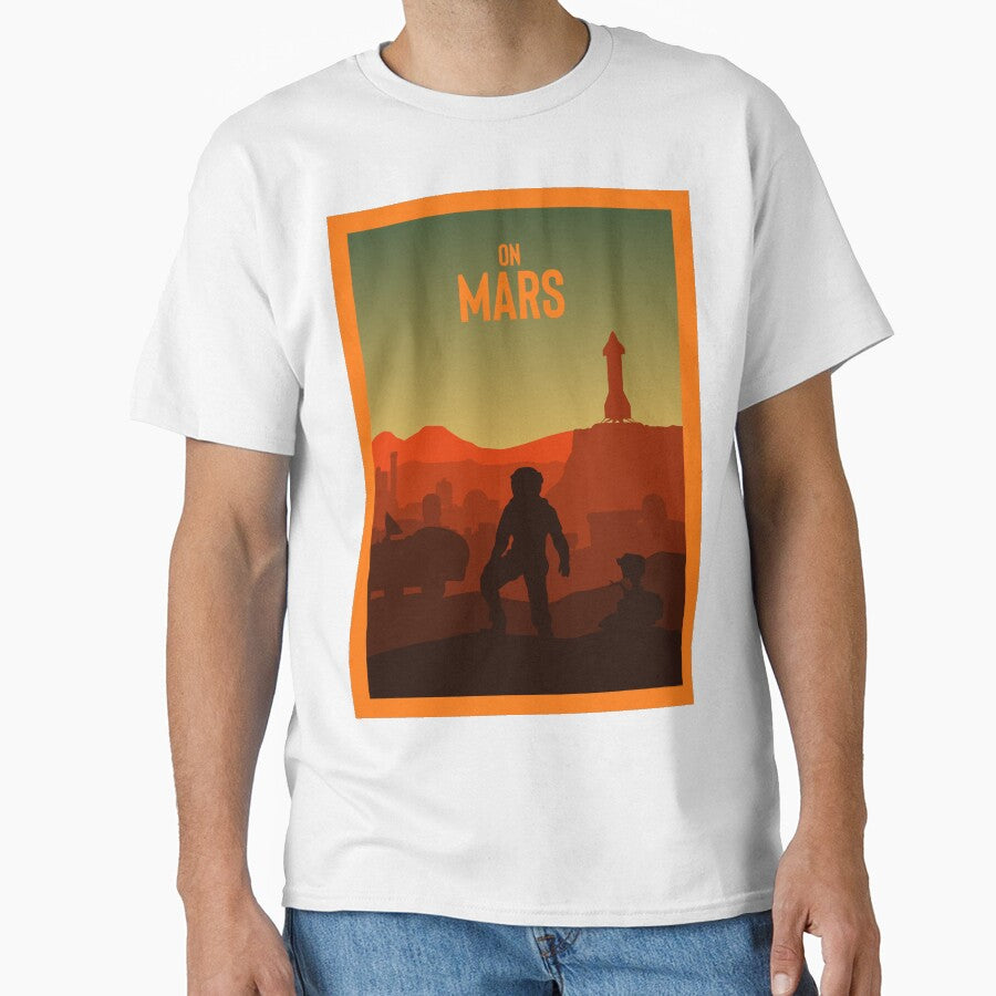 On Mars - Board Games - Minimalist Travel Poster Style - Board Game Art by MeepleDesign