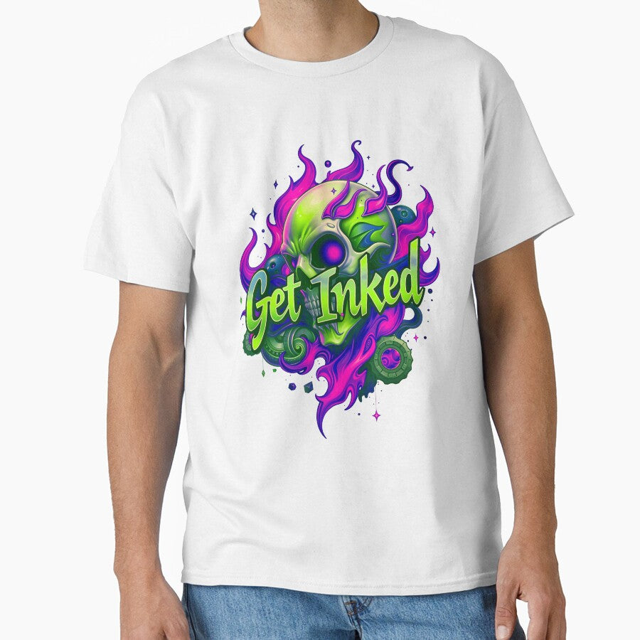 Get Inked Cool Fire Skull Tattoo Design by TheArtOfPat