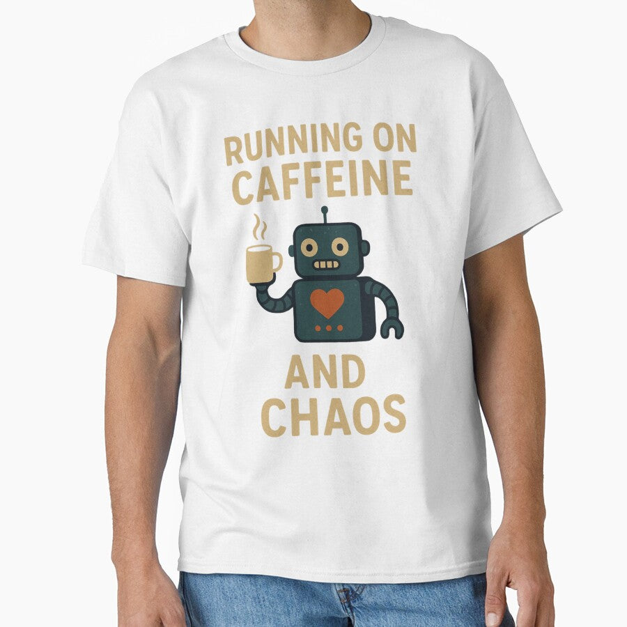 Running on Caffeine and Chaos Funny Robot Design. by The-T-In-Retro