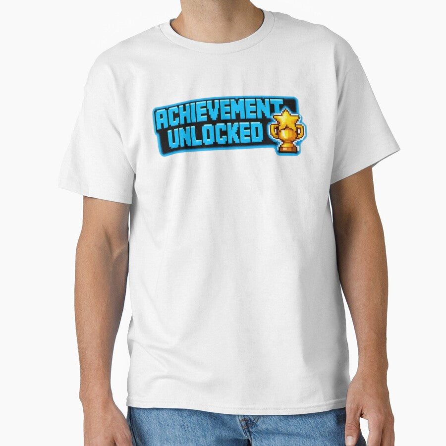 Achievement Unlocked - Retro Gaming T-Shirt Design by PixelThumbPrint