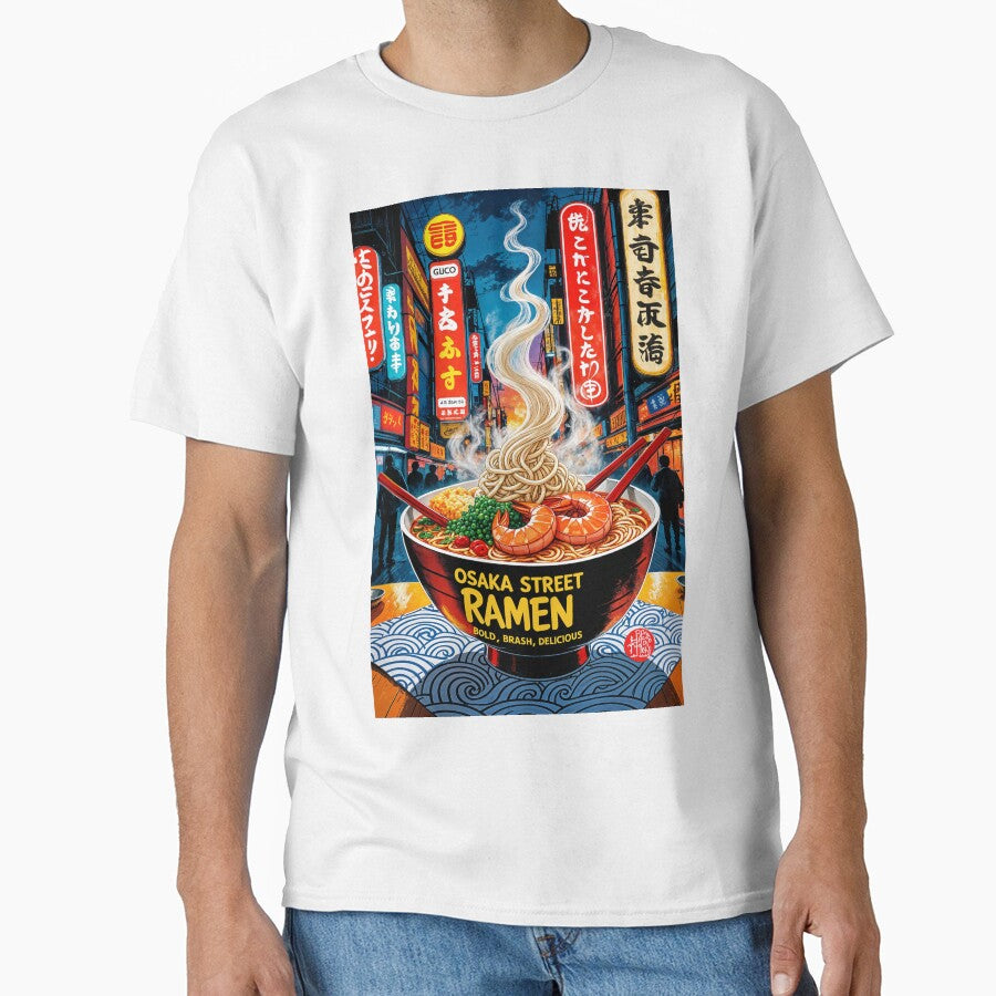 Osaka Street Ramen Poster – Bold Japanese Noodle Art by Ceemko's Vintage Corner