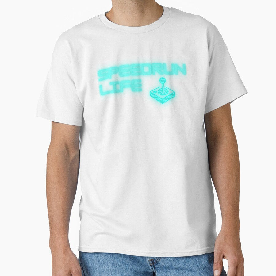 Speedrun Life – Neon Gamer Glowing Design by PHRASEandSTYLE