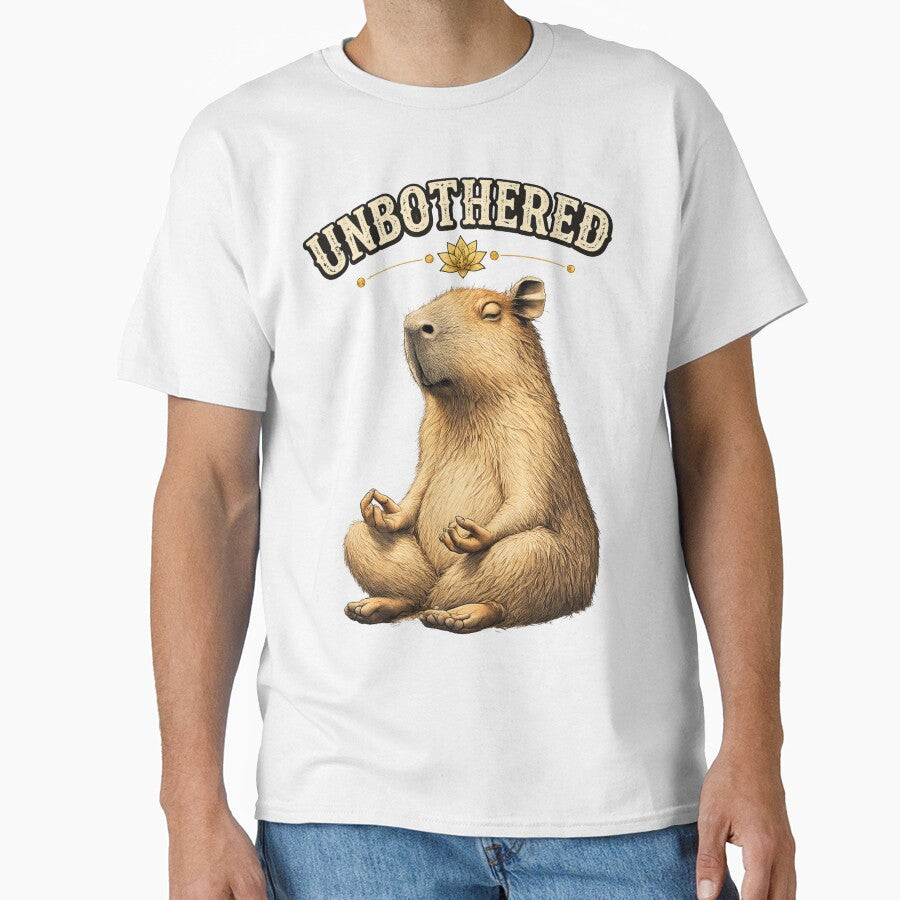 Unbothered Capybara Funny Zen Animal Gift Shirt by Vibe District