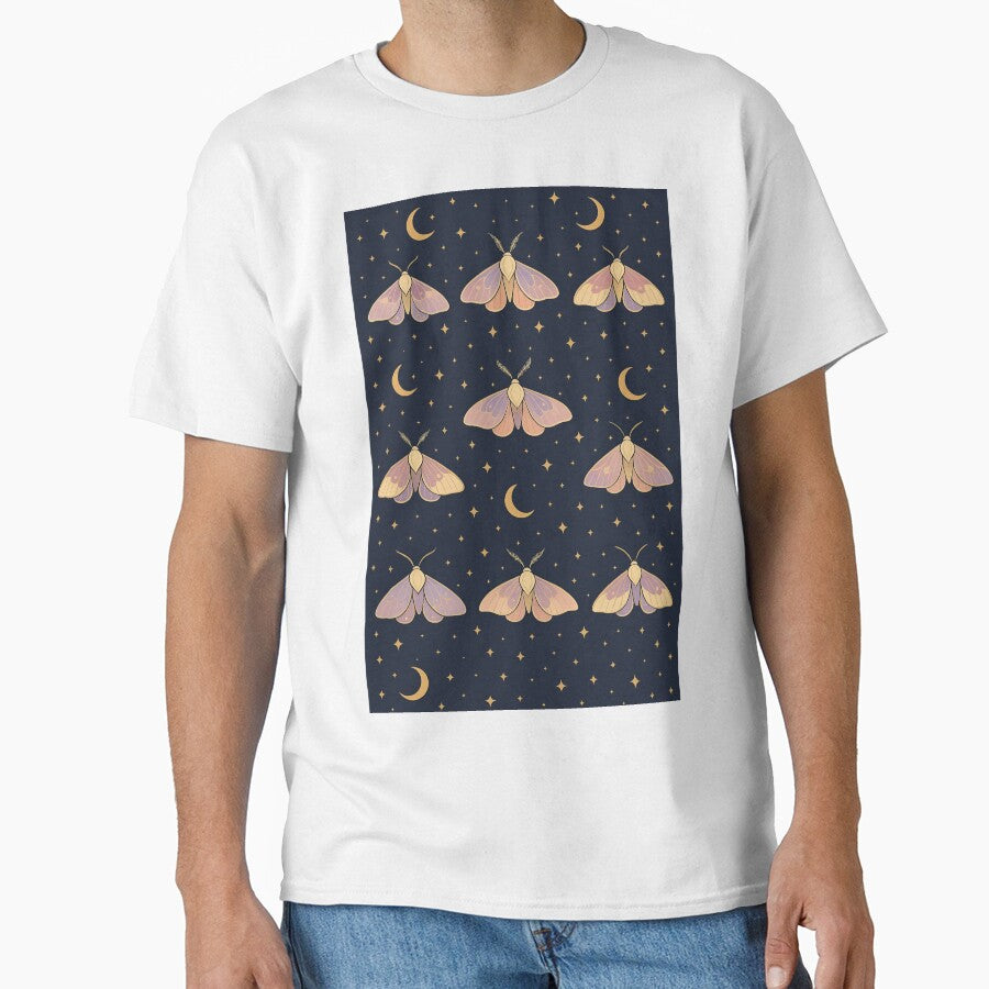 Celestial Moths & Moons Seamless Mystic Pattern by StickyGuys