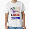 Eat Sleep Nail Art Repeat Funny Nail Hustler Tech Techniques Boss Polish Beauticians Salon Décor by Dr.YesOrNo