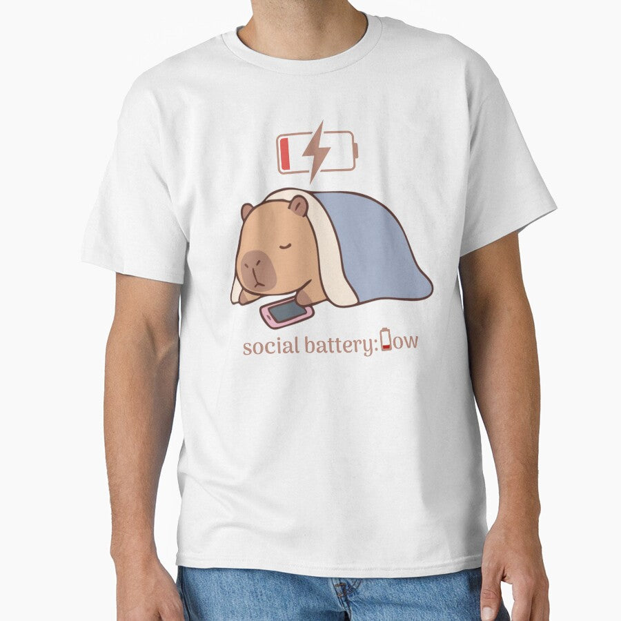Social Battery: Low - Capybara by CyrilloArt