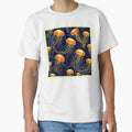 Orange Jellyfish Pattern Art by Health And Fitness Posts e-Store