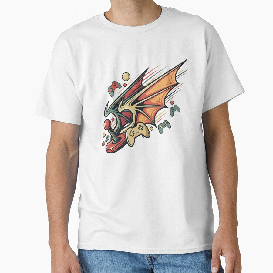 Dragon Gamer Retro Arcade Fantasy Art by Dzblack