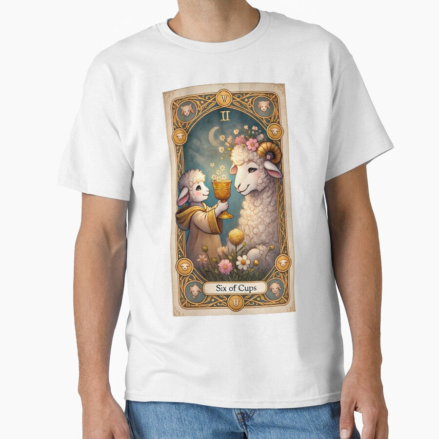 Sheepism – Six of Cups Tarot Card by Thpoar