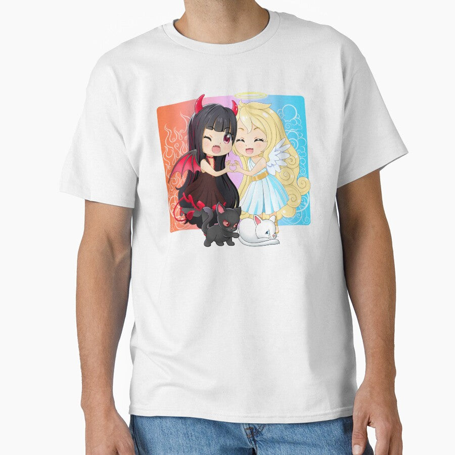 Anime Chibi Devil and Angel Love (and Kitties) by EllyMellow