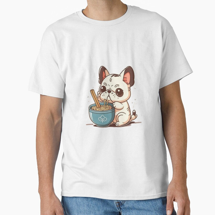 Frenchie eating Ramen French Bulldog by PetsEnough