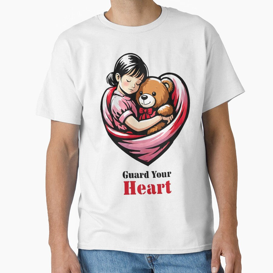 Guard Your Heart Tender Girl Art by AnnDesignStudio