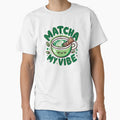 Matcha My Vibe Whimsical Matcha Tea Cartoon by divinedeco1925