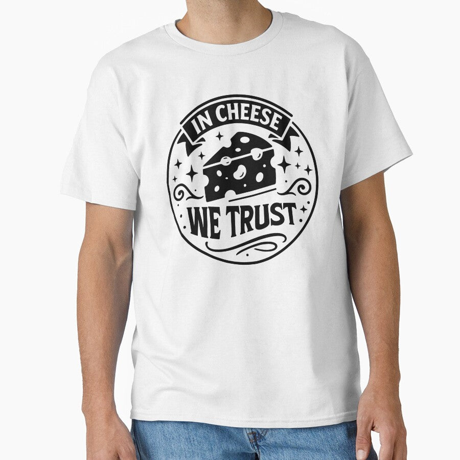 Funny Cheese Lover Foodie Quote - In Chese We Trust by gunaone-design